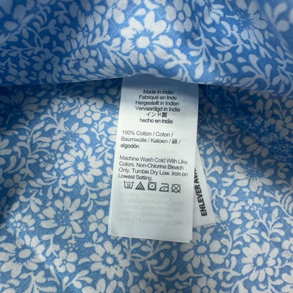 NWT J.Crew Light Blue Floral Blouse - Picture 7 of 11